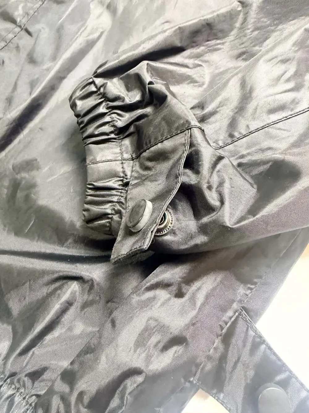 VTG Harley Davidson Motorcycle Genuine Black Rain Jacket Windbreaker Men’s Large